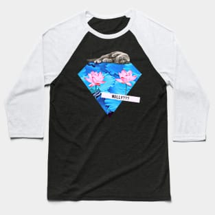 Katze Molly Lotus Diamant Techno Party Vaporwave Baseball T-Shirt